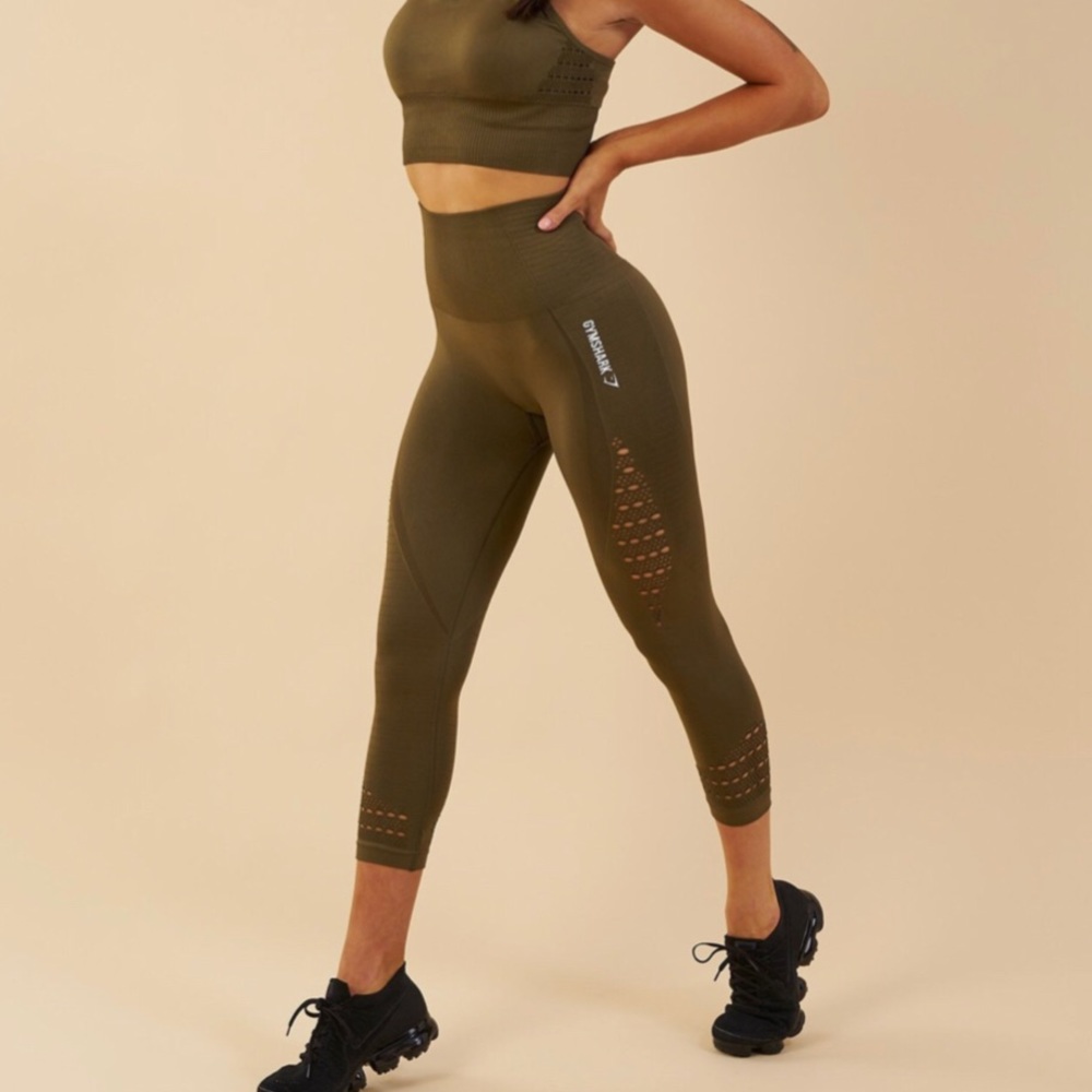 Gym Shark - S - Seamless High Waisted Crop Legging